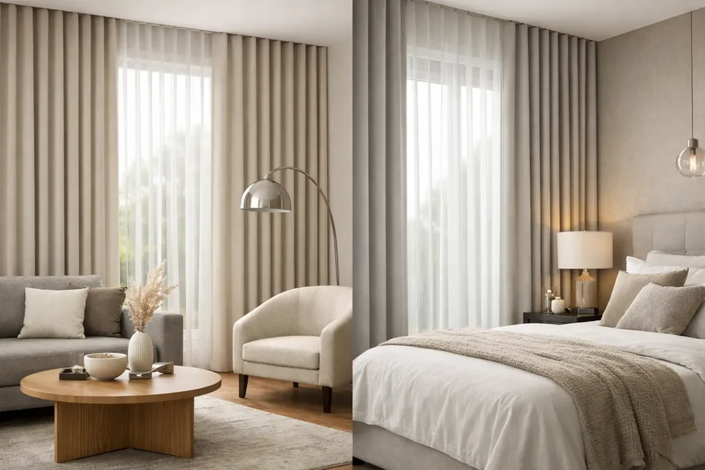 Cortina Wave para salas e quartos elegantes